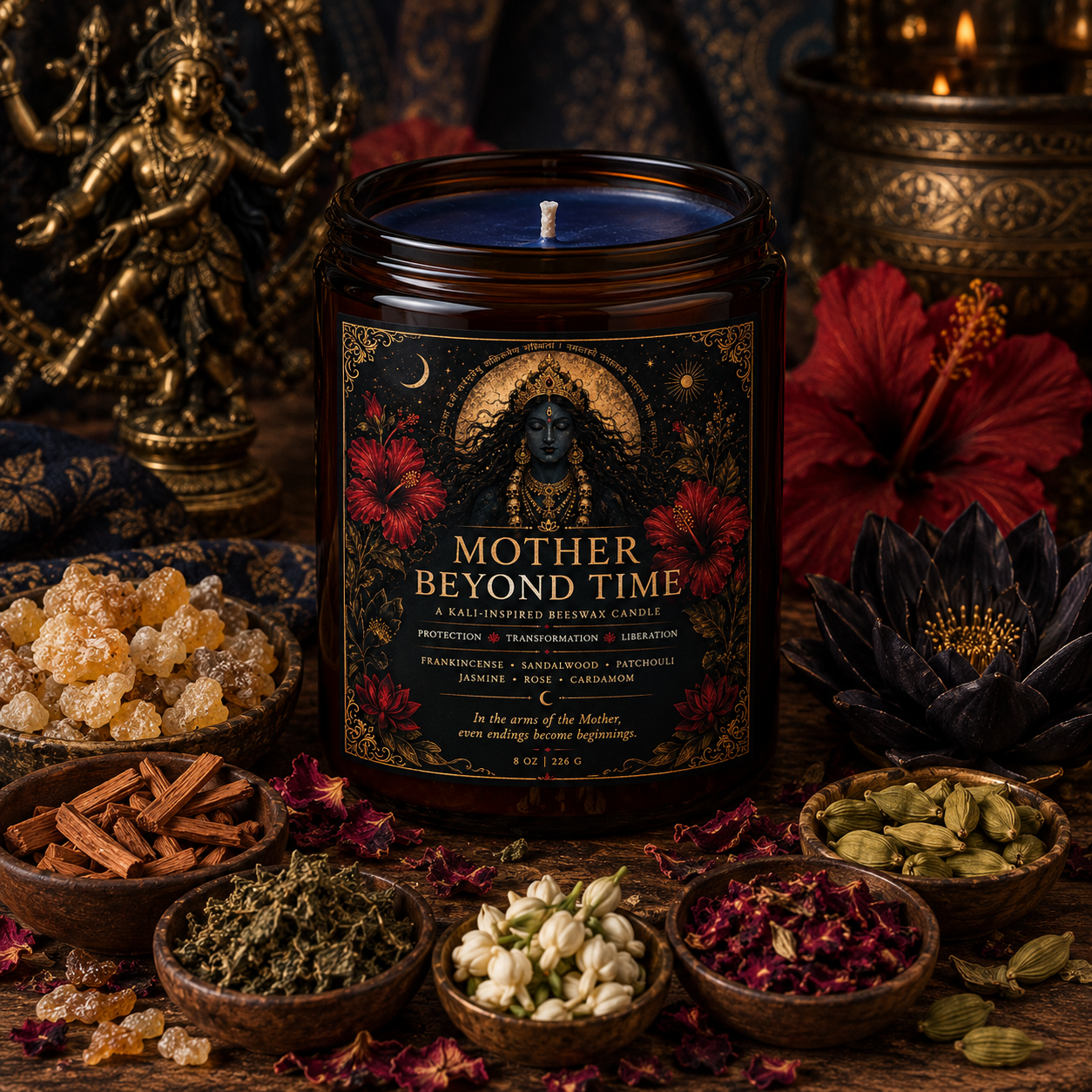 Mother Beyond Time | Kali-Inspired Beeswax Candle