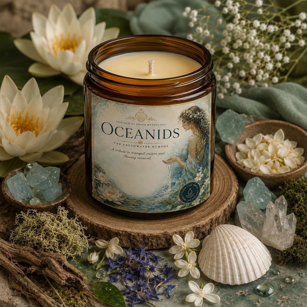 Oceanids Nymph Candle