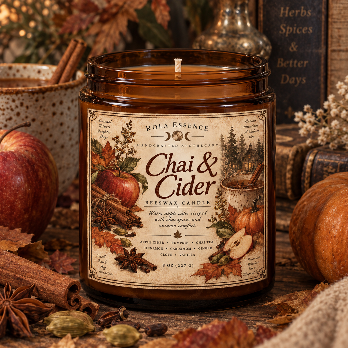 Chai & Cider Beeswax Candle