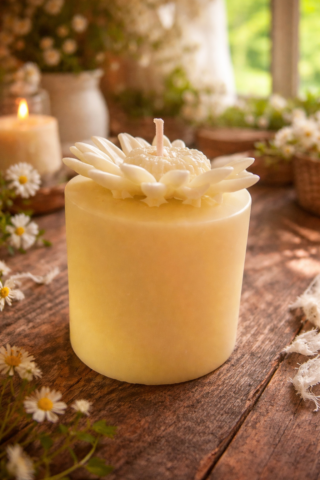 Golden Nectar Bloom Candle