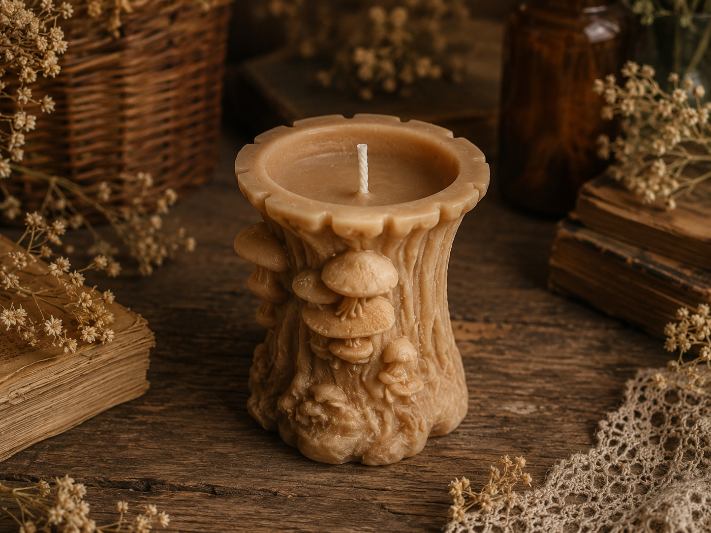 Whispering Hollow Beeswax Candle