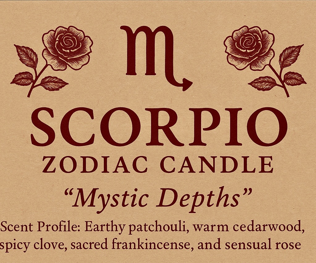 Scorpio Zodiac Candle - Mystic Depths