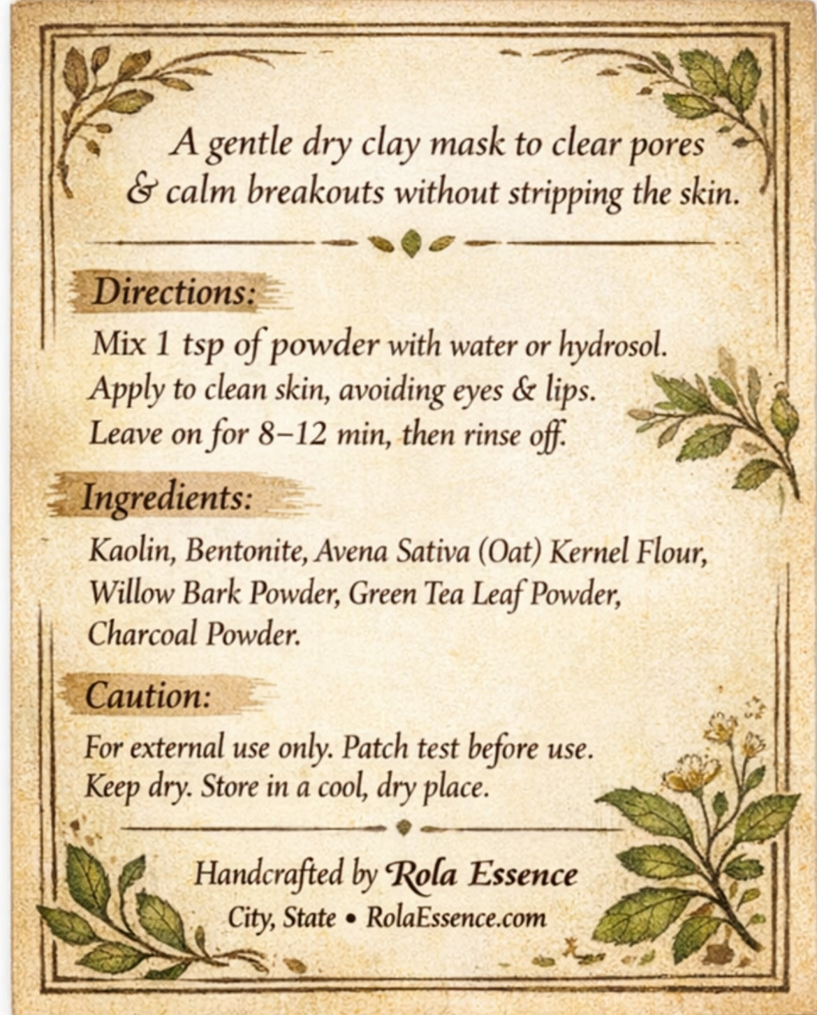 Clear Grove Clay Mask