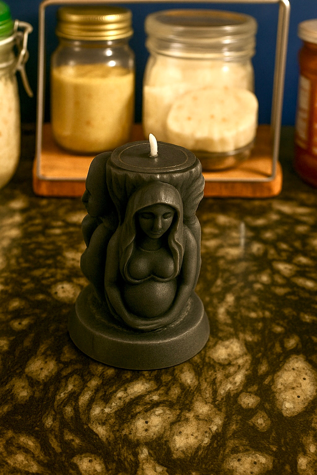 The Triple Flame Goddess Candle