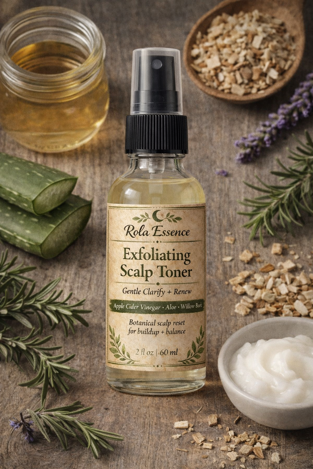 Exfoliating Scalp Toner - Gentle Scalp Exfoliation, Clarifying, Refreshing