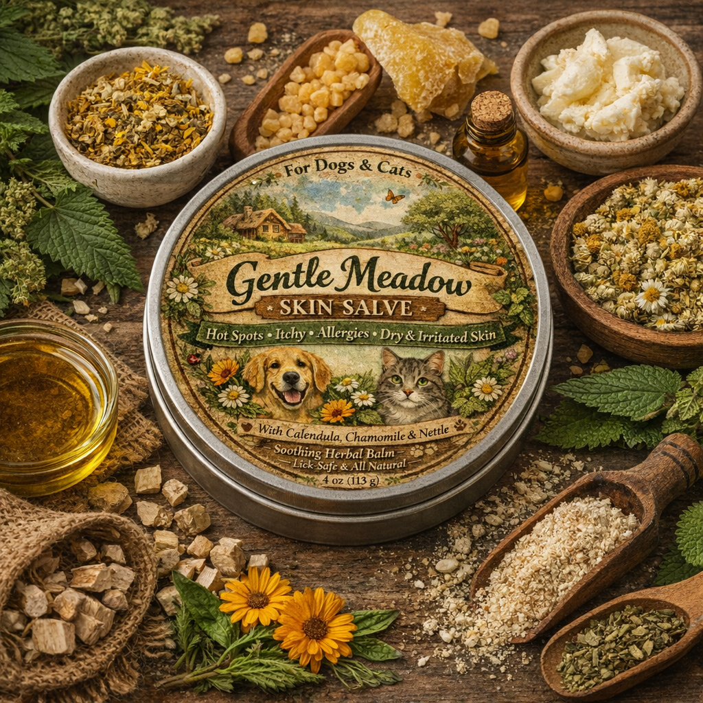 Gentle Meadow Skin Salve - Allergy Relief Salve For Dogs & Cats