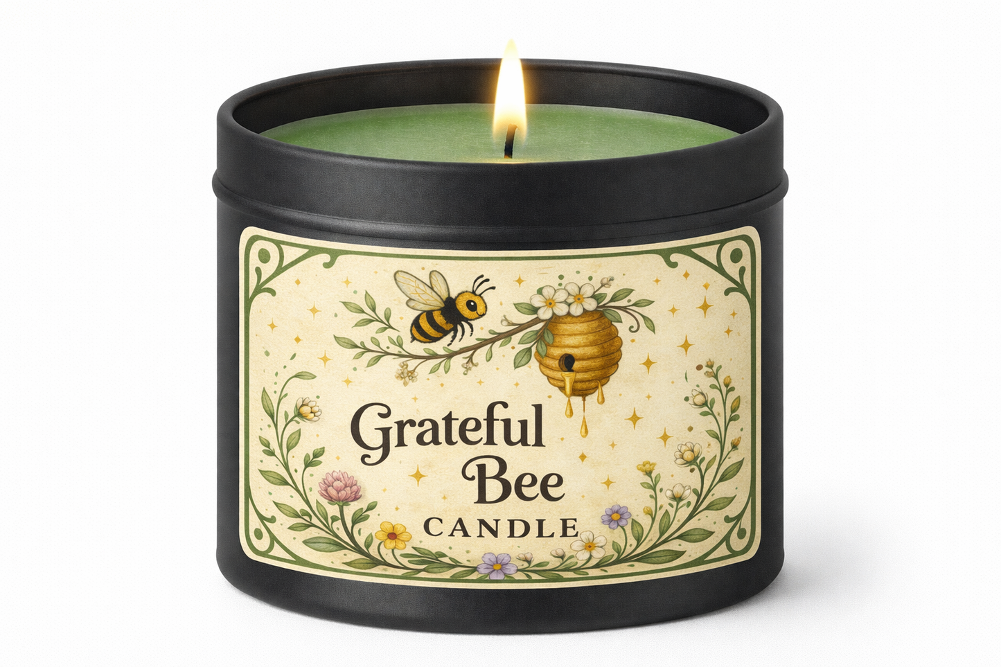 Grateful Bee Candle - Gratitude Giving