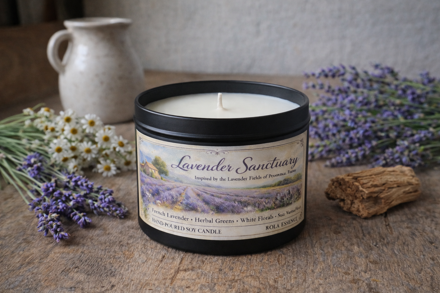 Lavender Sanctuary Candle - Lavender Fields