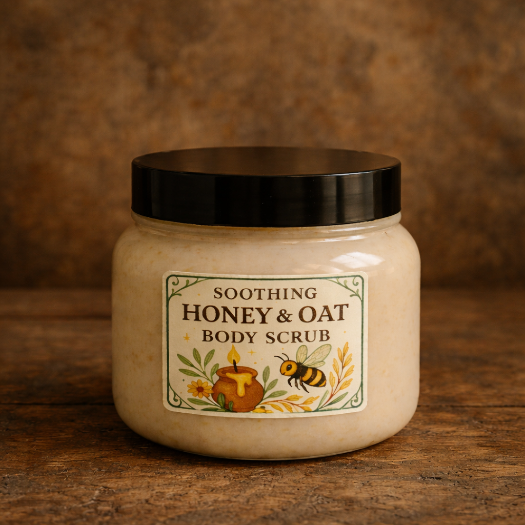 Soothing Honey & Oat Body Scrub - Acne Relief/ Friendly, Healing, & Calming
