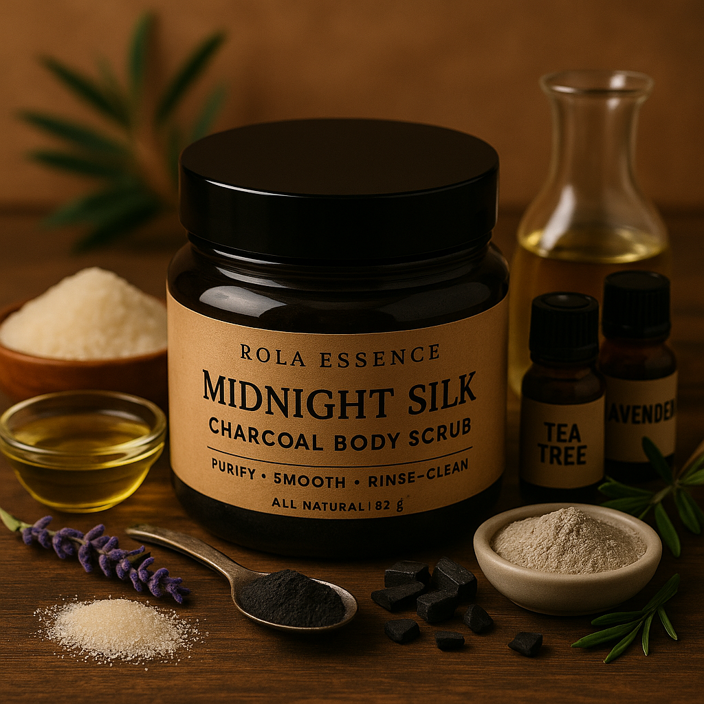 Midnight Silk Charcoal Body Scrub