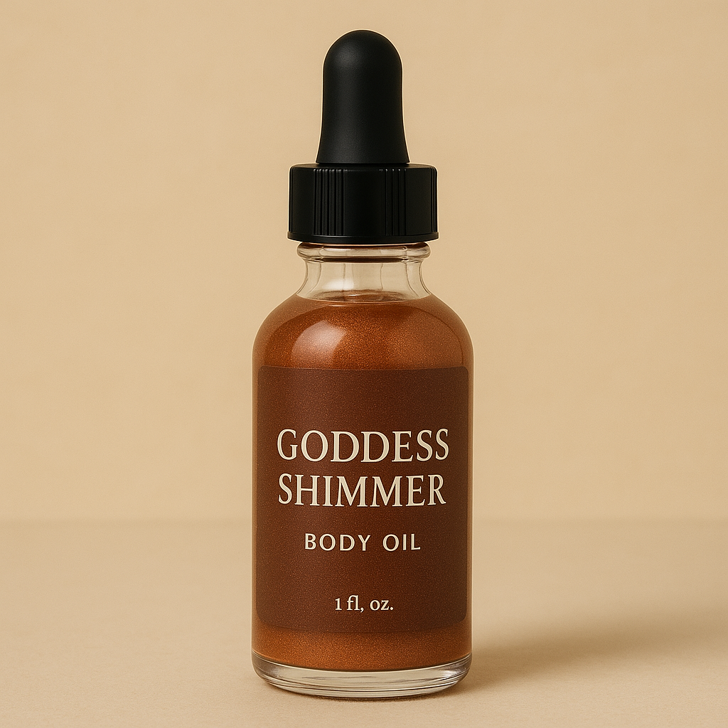 Goddess Shimmer Body Oil - Glittering Floral Dry Body Oil