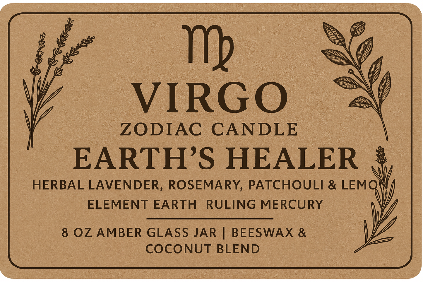 Virgo Zodiac Candle – Earth’s Healer