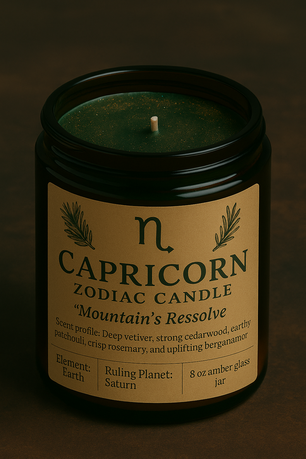 Capricorn Zodiac Candle - Mountain’s Resolve