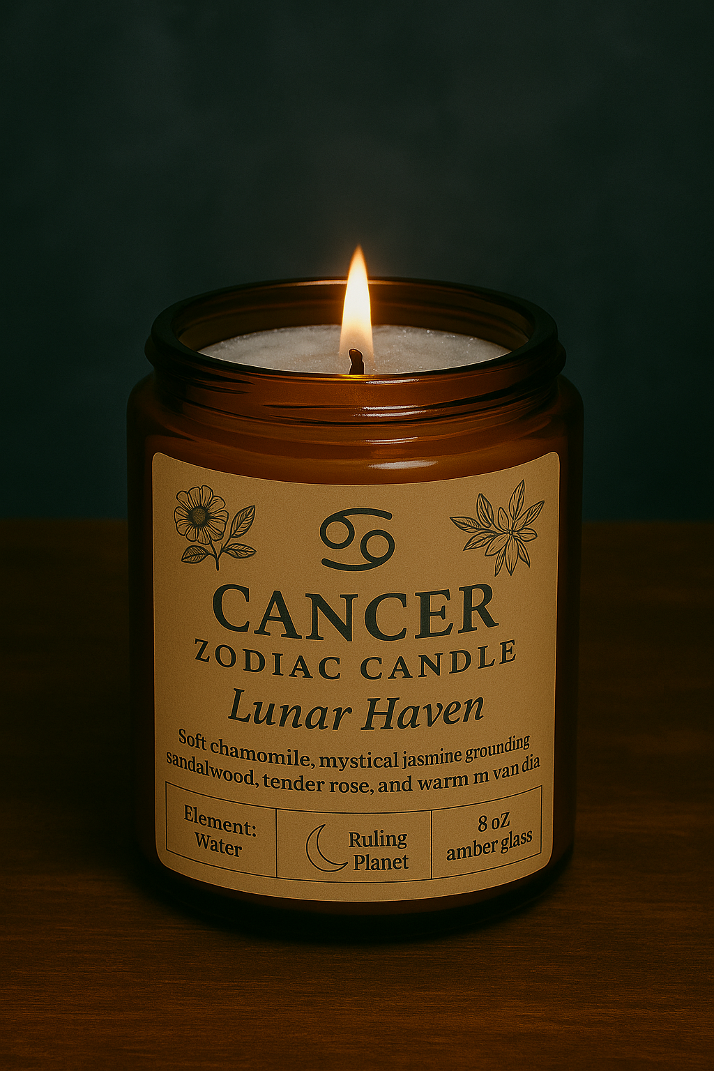 Cancer Zodiac Candle — Lunar Haven