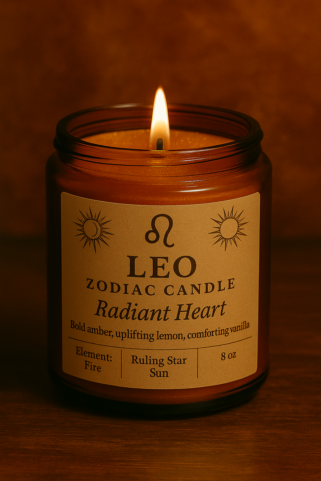 Leo Zodiac Candle - Solar Crown