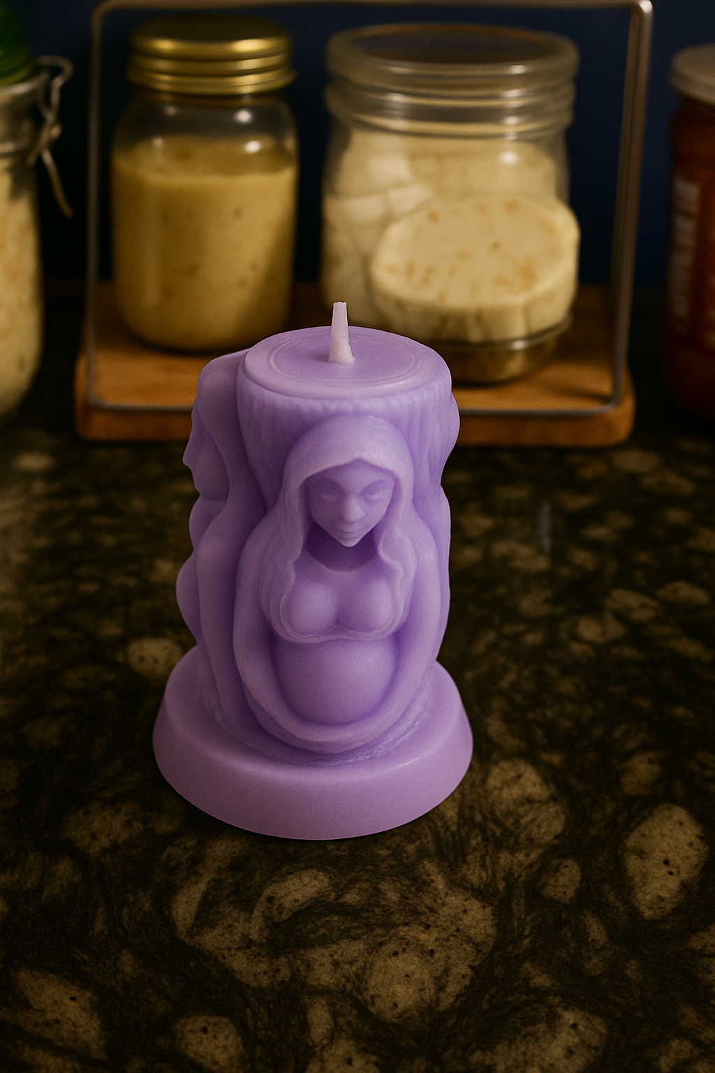 The Triple Flame Goddess Candle