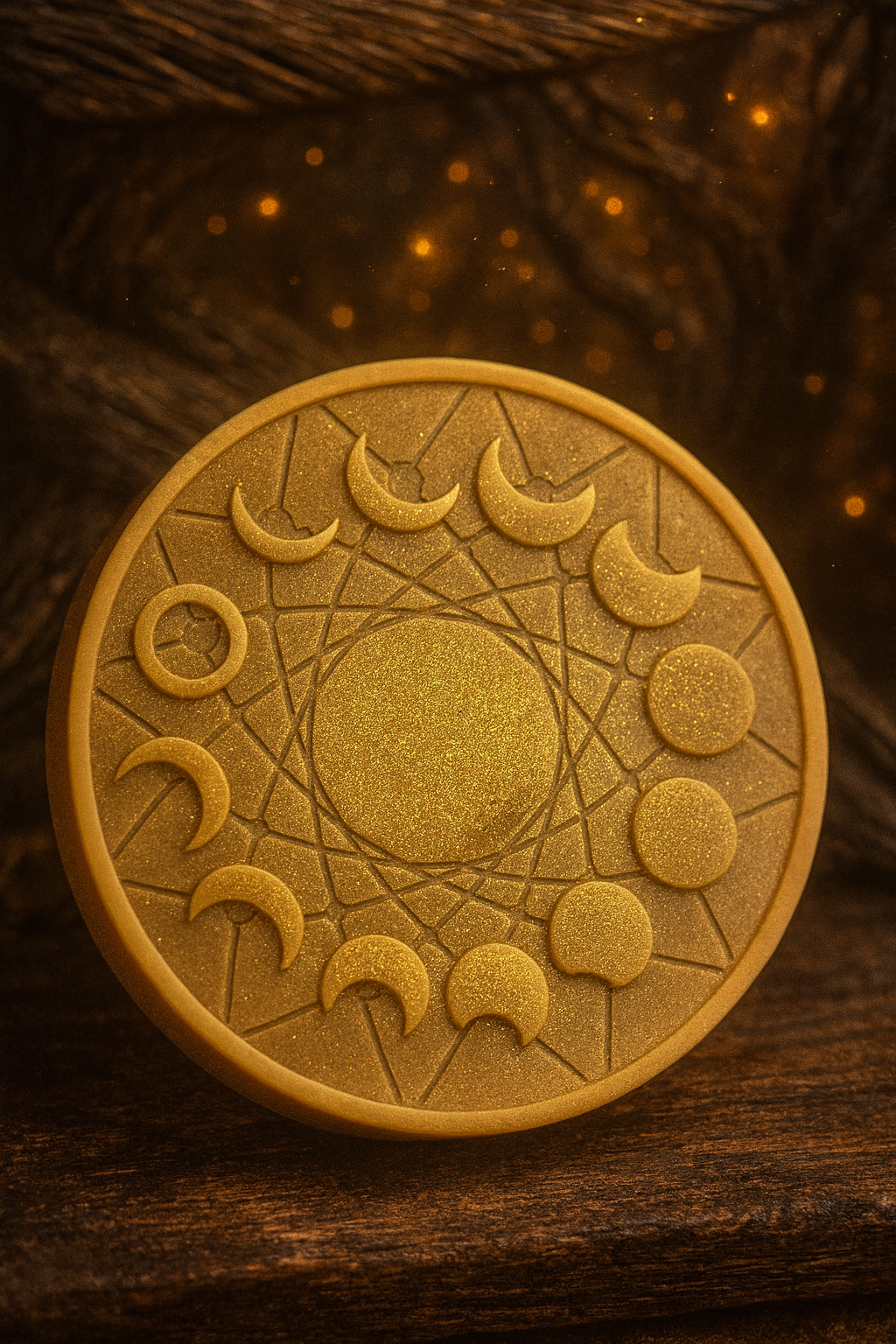 Moon’s Whisper – Moon Phases Beeswax Candle