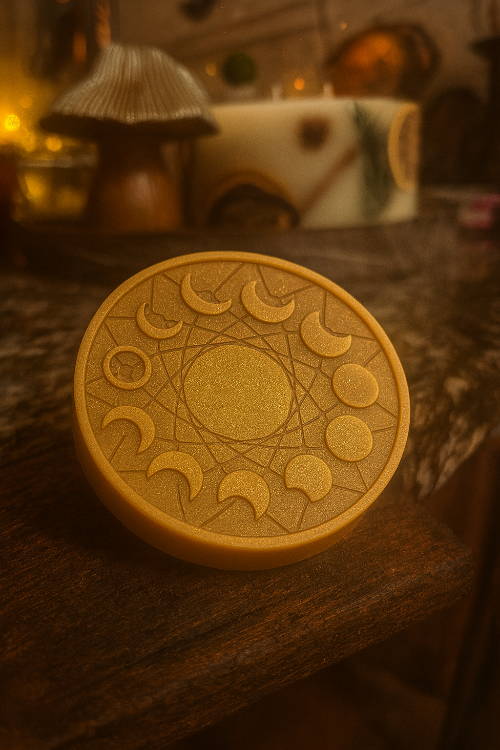 Moon’s Whisper – Moon Phases Beeswax Candle