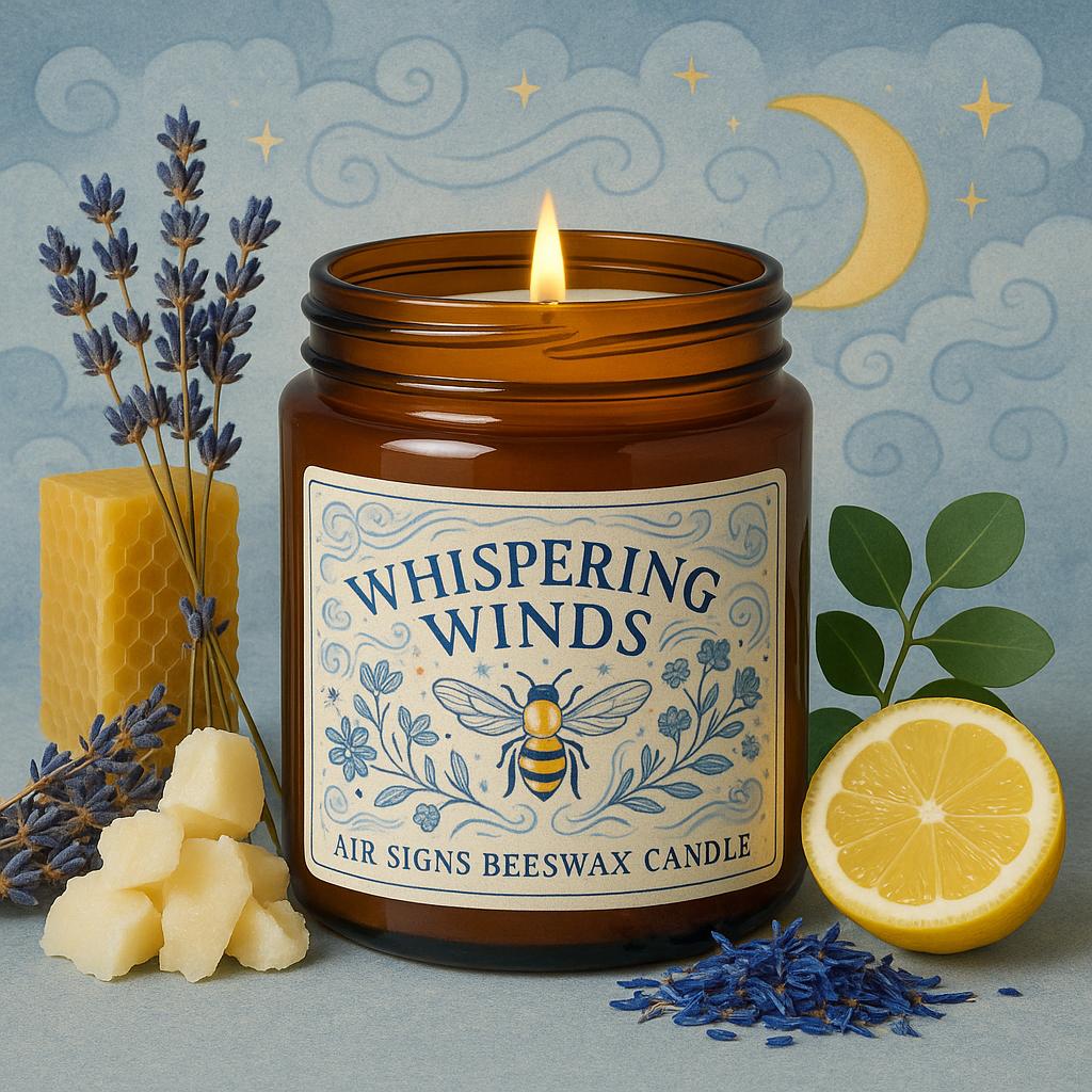 Whispering Winds Air Signs Candle – Gemini • Libra • Aquarius