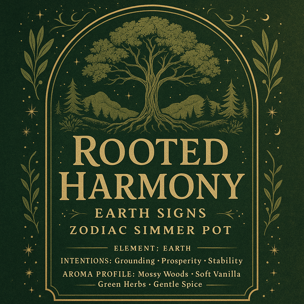 Rooted Harmony – Earth Signs Zodiac Simmer Pot • Capricorn • Taurus • Virgo