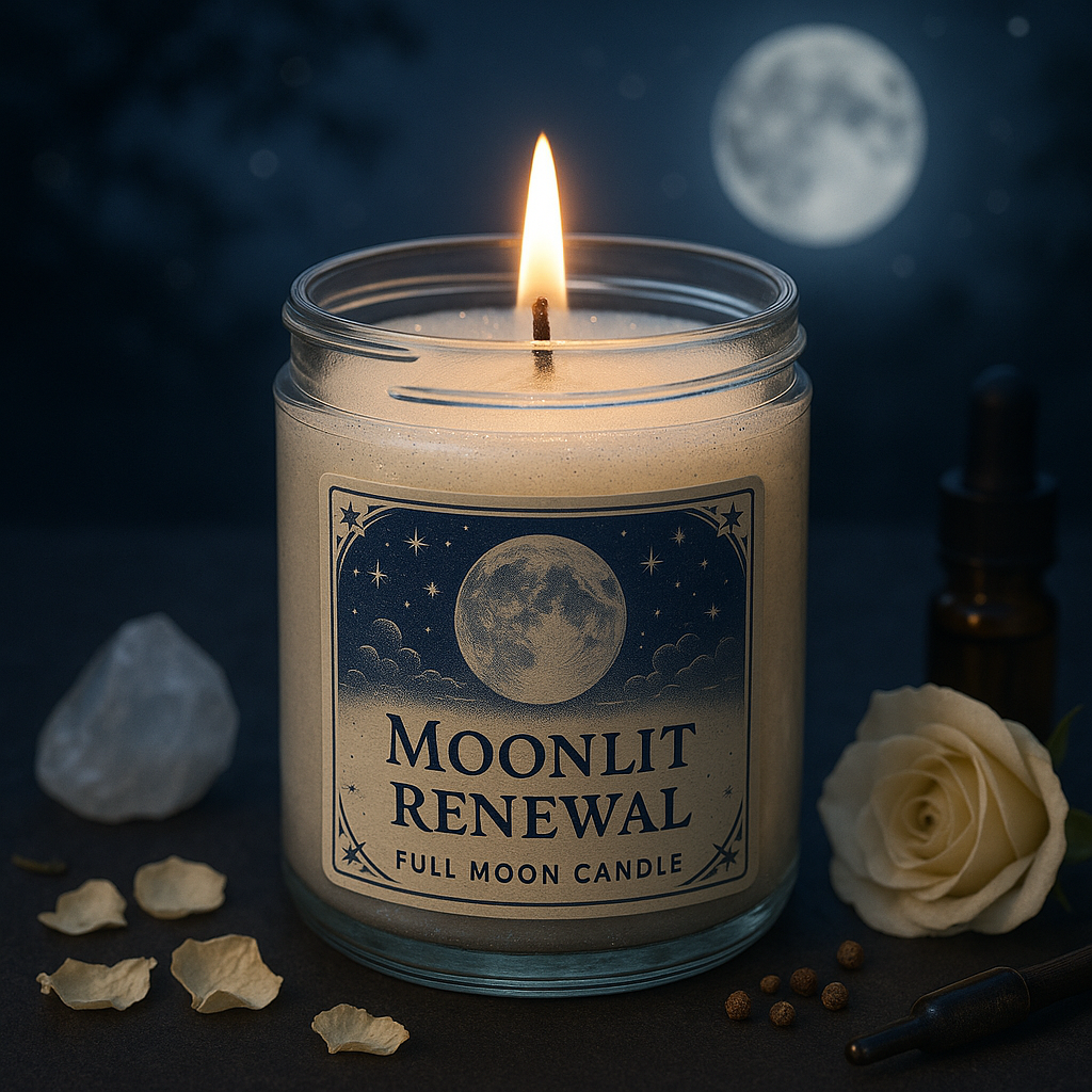 Moonlit Renewal – Full Moon Candle