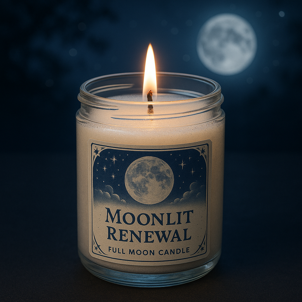 Moonlit Renewal – Full Moon Candle
