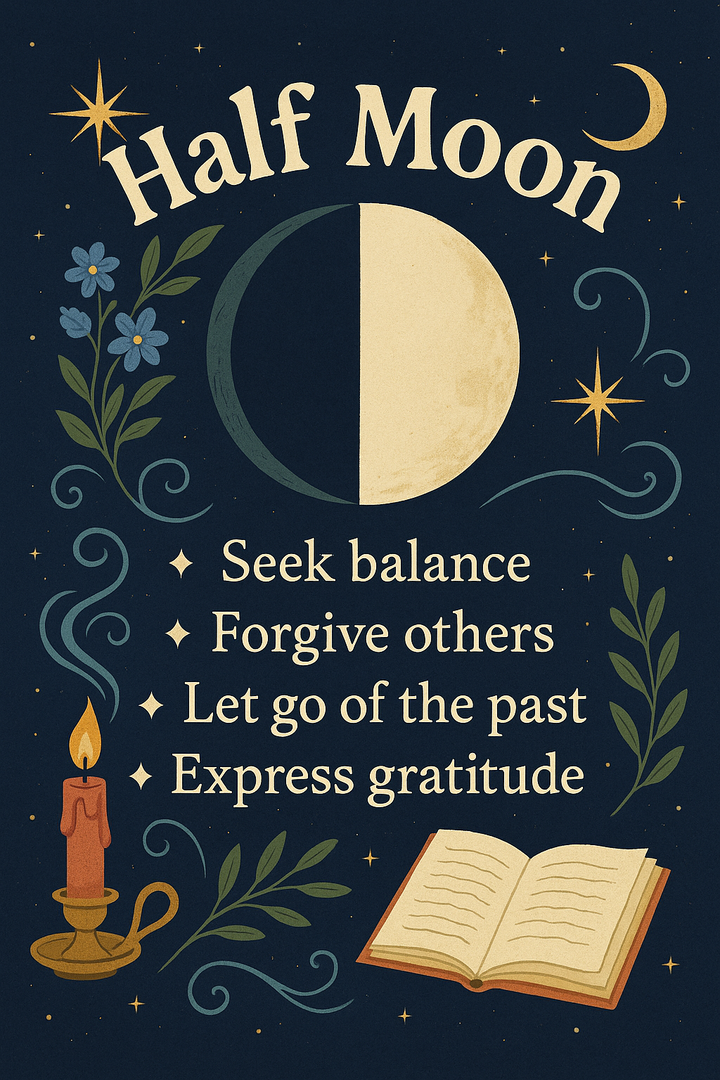 Lunar Balance – Half Moon Candle