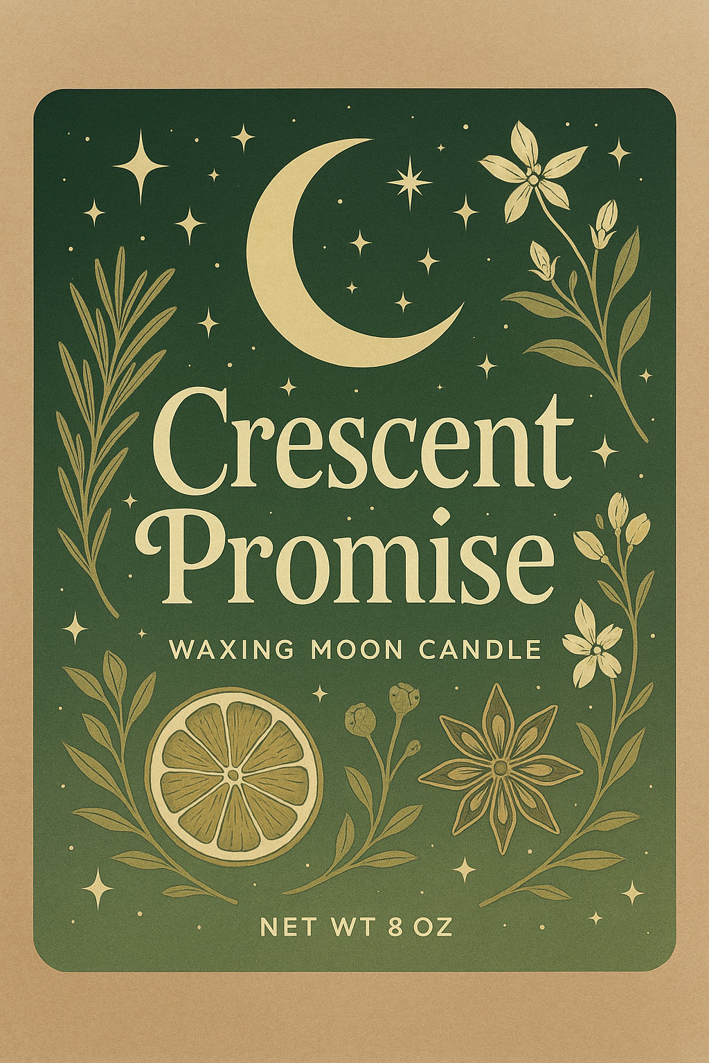 Crescent Promise – Waxing Moon Candle