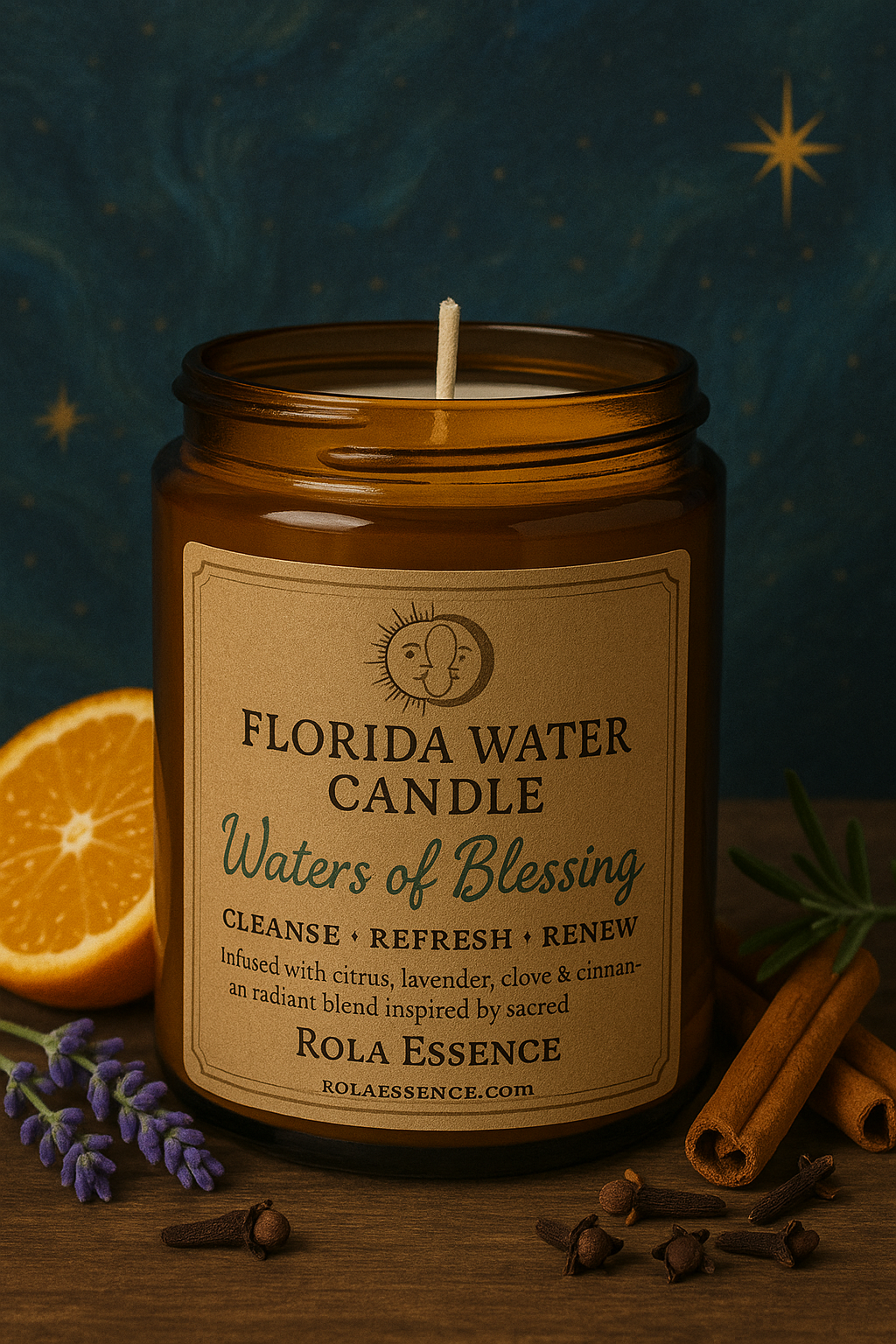 Florida Water Candle – “Waters of Blessing”