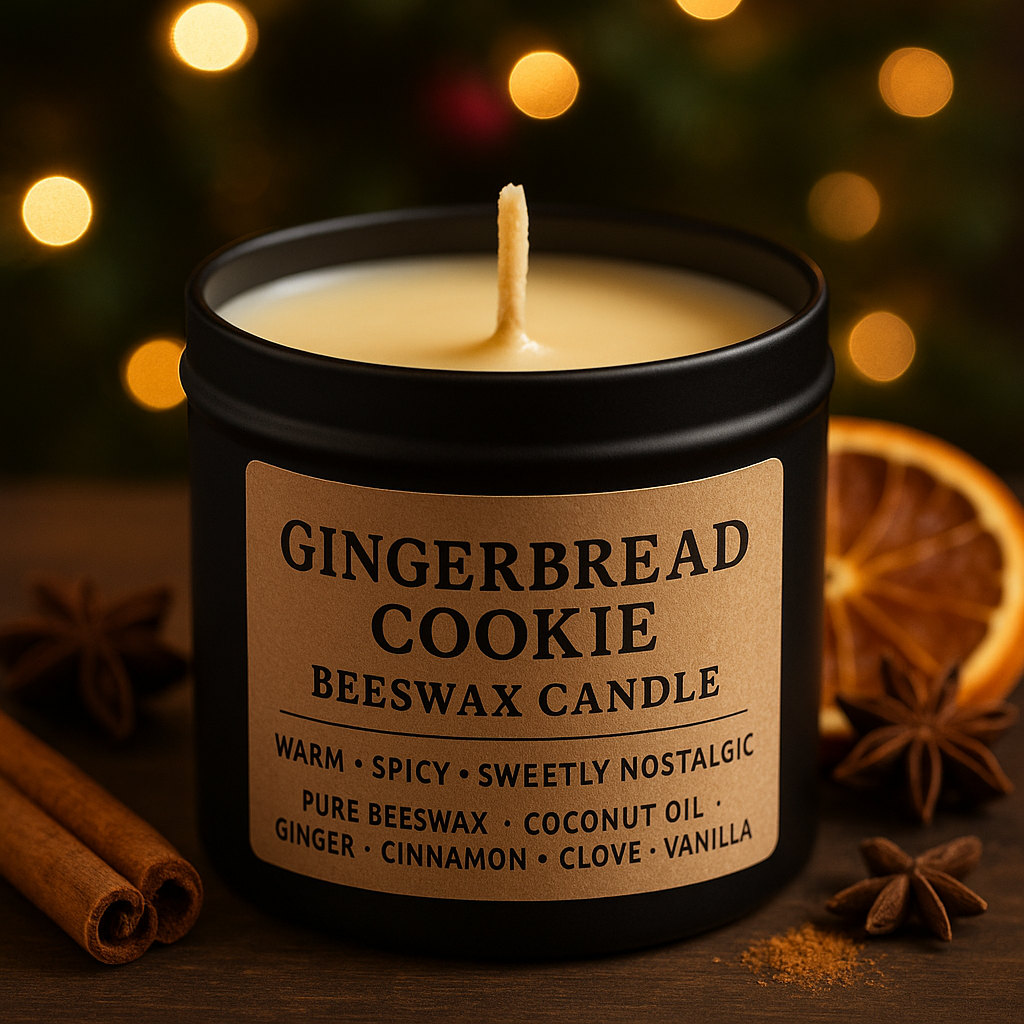 Gingerbread Cookie Beeswax Candle