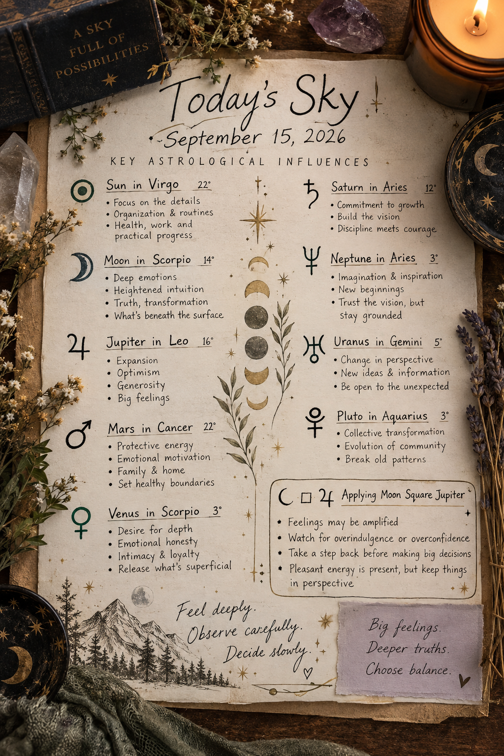 September 15, 2026 | Today’s Astrology Forecast: Depth, Discernment & Emotional Truth