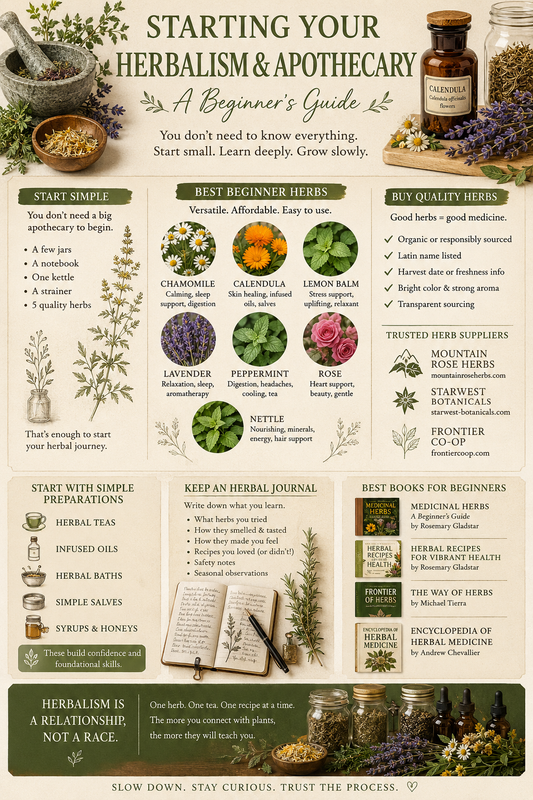Starting Your Herbalism & Apothecary Journey Without Getting Overwhelmed