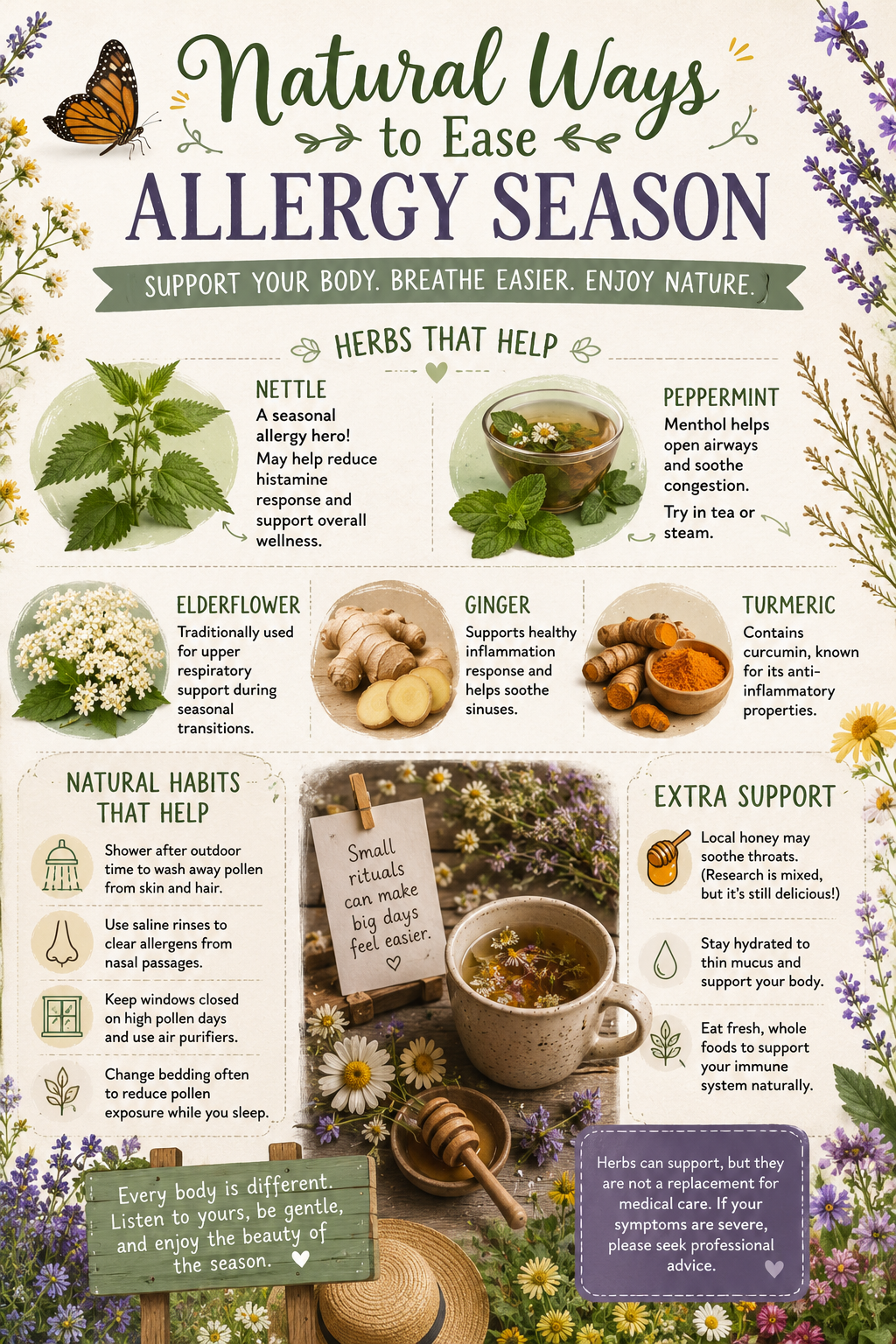 Surviving Pollen Season Naturally: Gentle Ways to Support Your Body Through Allergy Season
