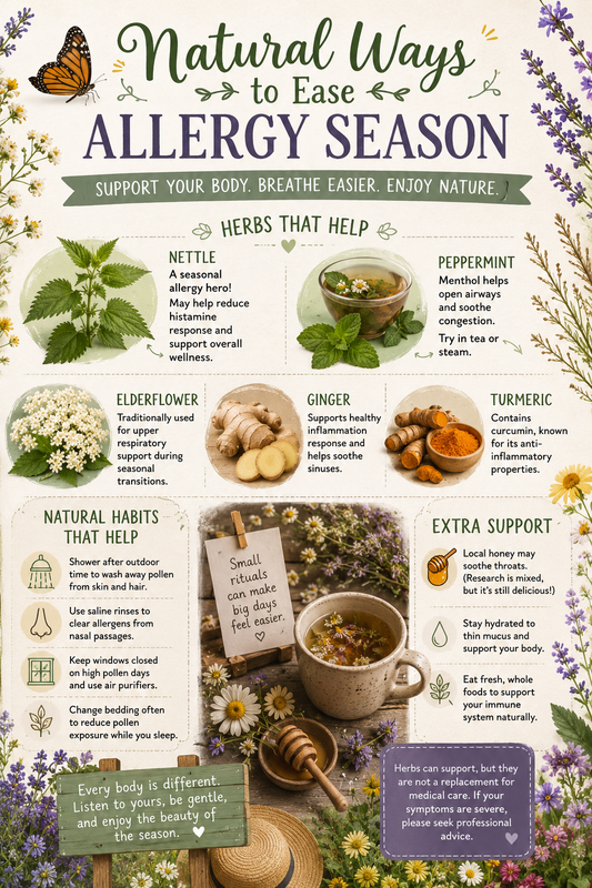 Surviving Pollen Season Naturally: Gentle Ways to Support Your Body Through Allergy Season