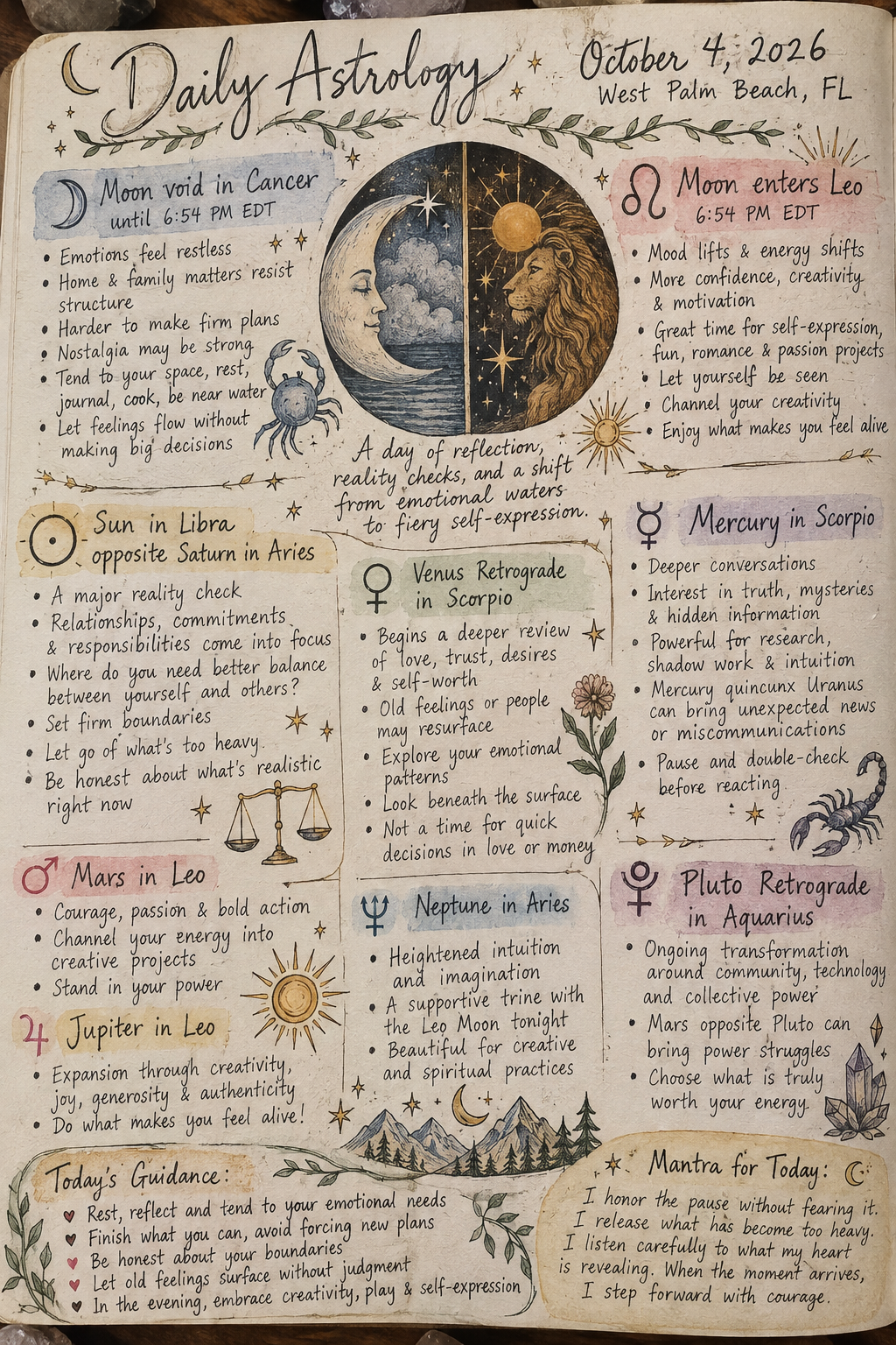 Daily Astrology Forecast: October 4, 2026 | The Sacred Pause Before the Fire Returns