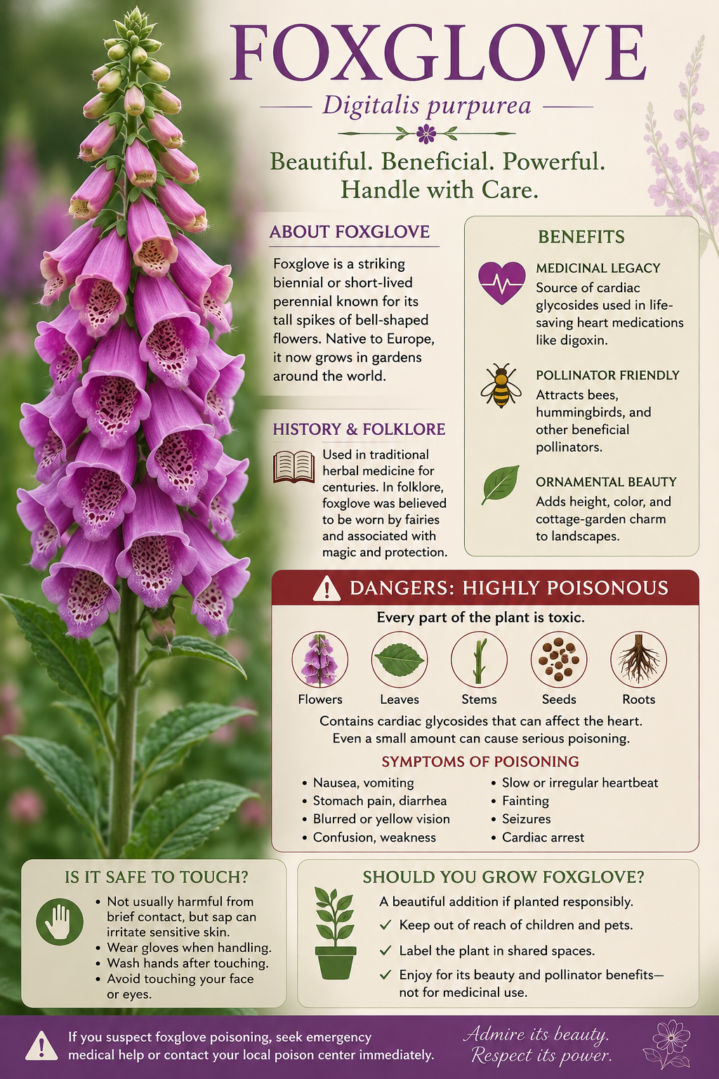 Foxglove: Beauty, Benefits, and the Hidden Dangers of Nature’s Enchanted Bell