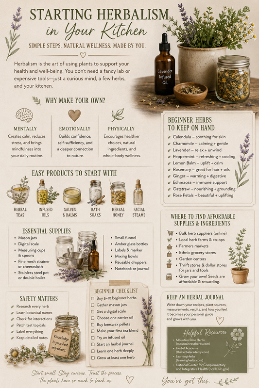Starting Herbalism in Your Own Kitchen: A Beginner’s Guide to Building Your Home Apothecary