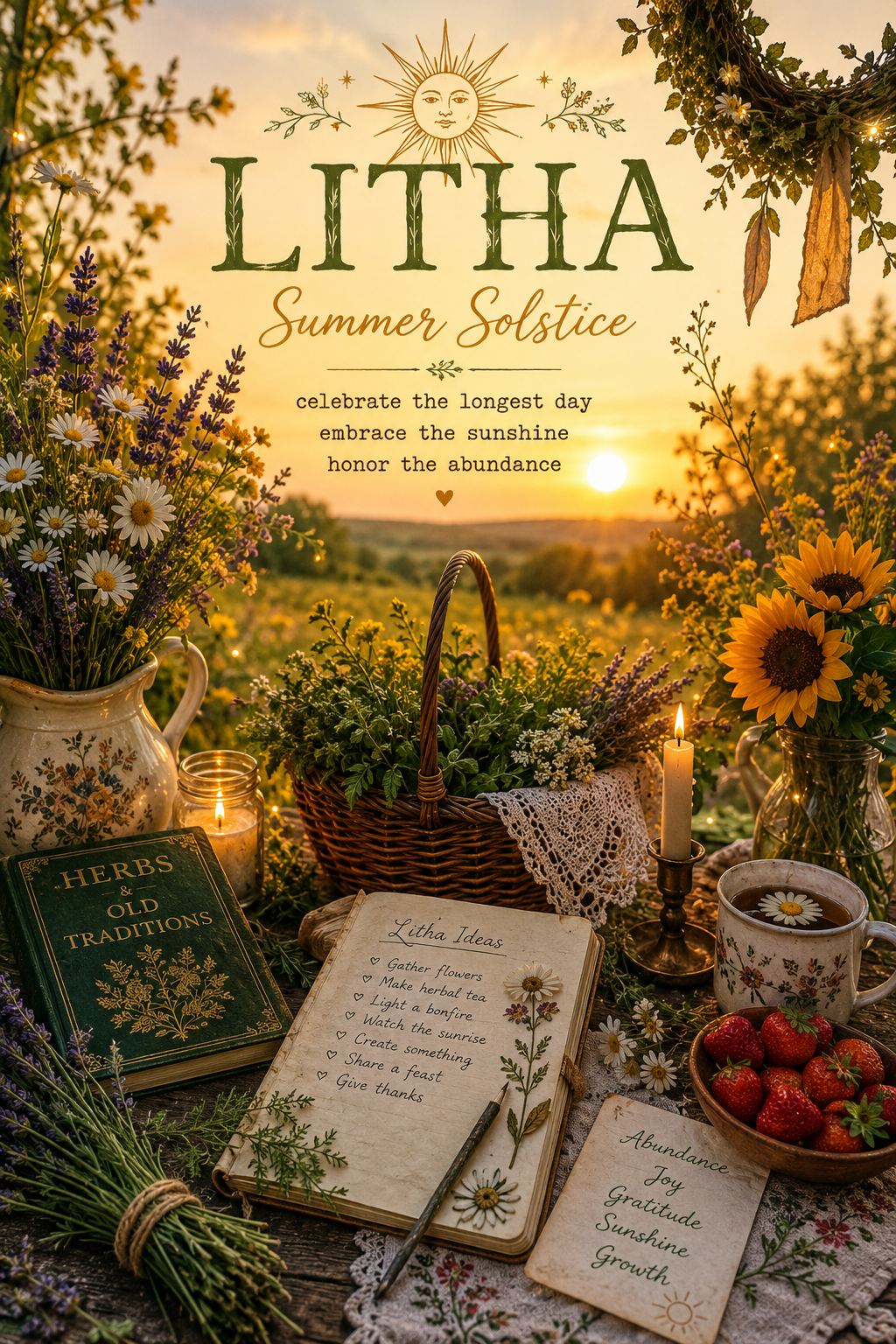 Welcoming the longest day with sunshine, wildflowers, and simple seasonal rituals.