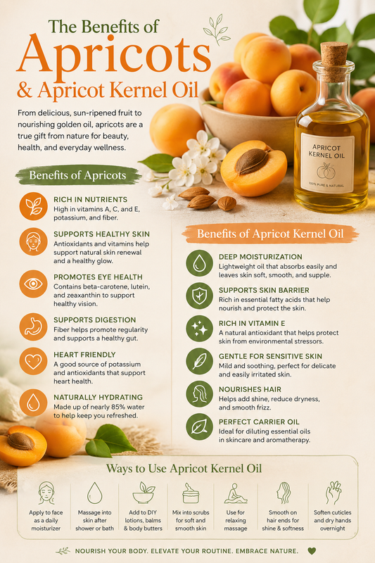 Apricots & Apricot Kernel Oil: Nature’s Golden Gift for Skin, Hair, and Wellness