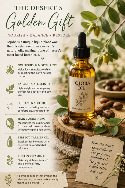 Jojoba: The Desert’s Golden Gift for Skin, Hair, and Everyday Rituals