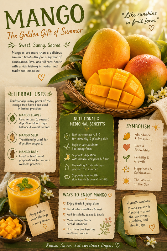 🥭 Mango: The Golden Fruit of Summer, Healing, and Sweet Abundance