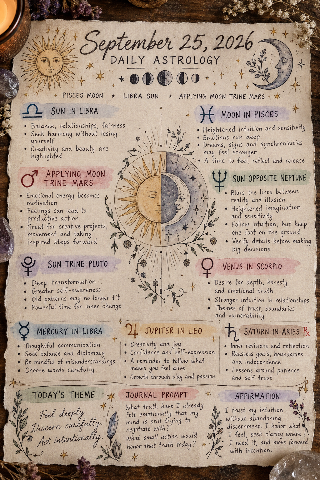 Daily Astrology Forecast: September 25, 2026 | Between the Dream and the Decision