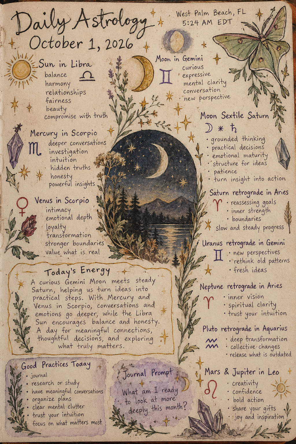 Daily Astrology Forecast: October 1, 2026 | Curious Minds, Deeper Truths & Grounded Choices