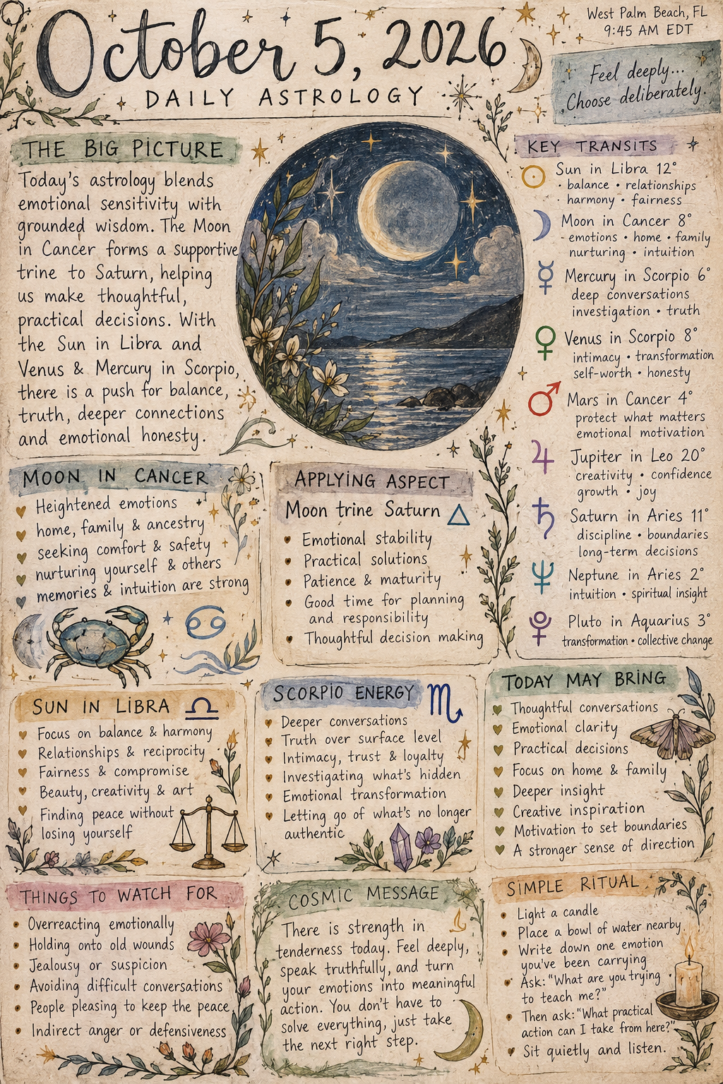Daily Astrology Forecast: October 5, 2026 | Steady Hearts, Deep Waters & Decisions That Last