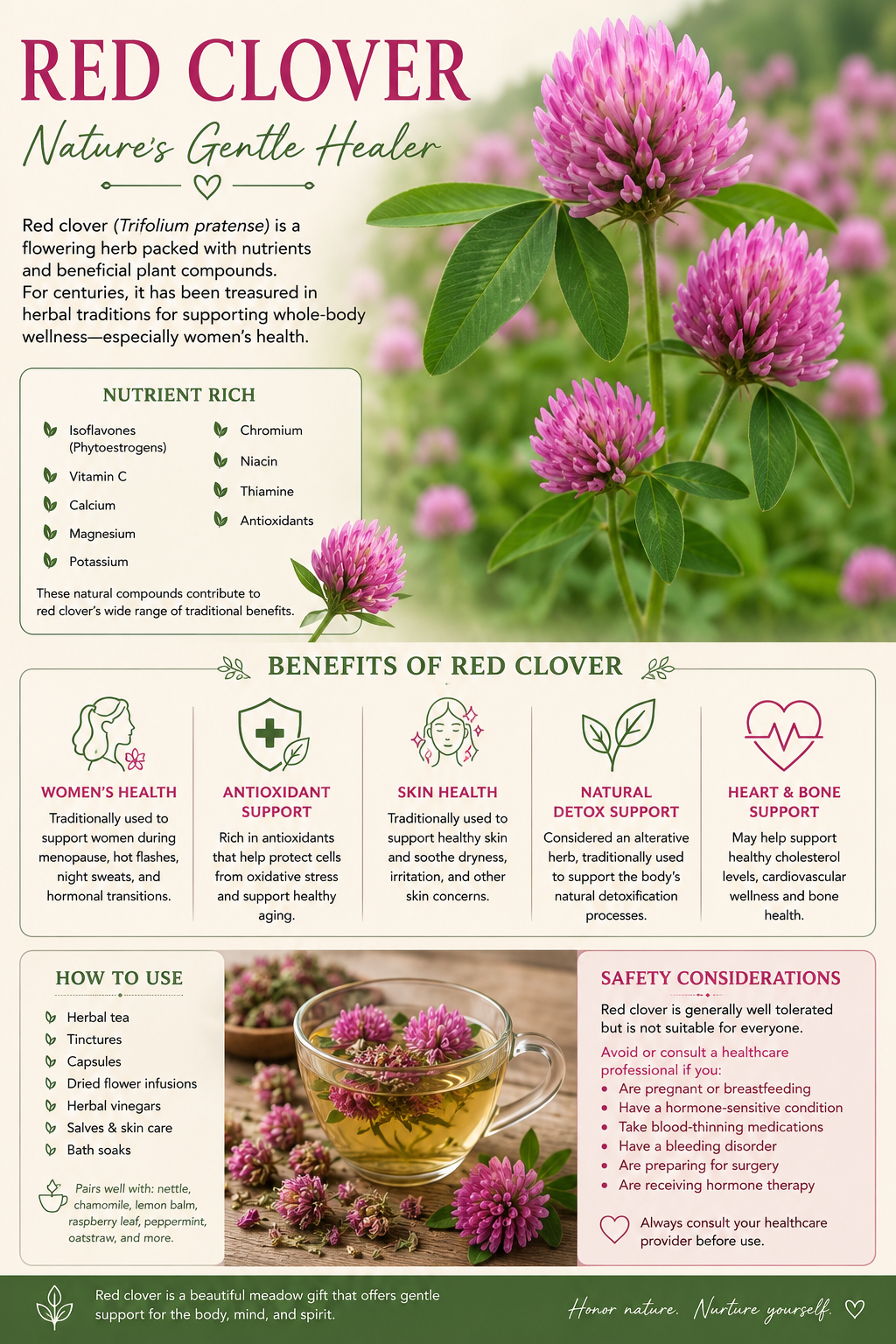 Red Clover (Trifolium pratense): A Gentle Meadow Herb with Remarkable Benefits