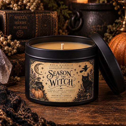 Season of the Witch Beeswax Candle