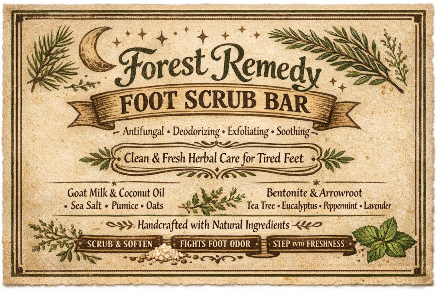 Forest Remedy Foot Scrub Bar - anti fungal scrub bar