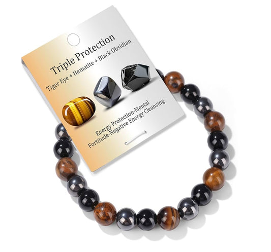 Tripe Protection Gemstone Bracelet