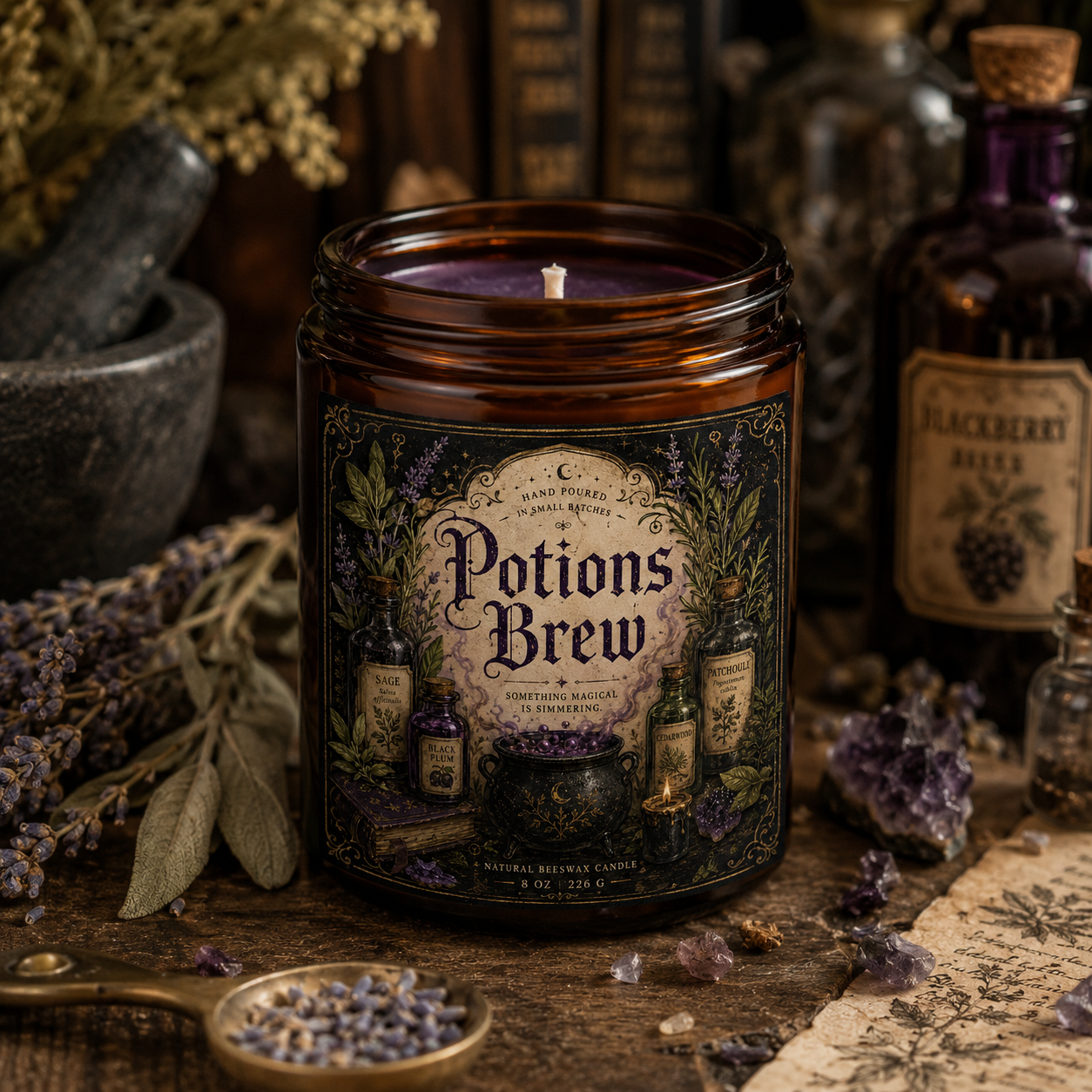 Potions Brew Beeswax Candle | Brew. Burn. Bewitch.