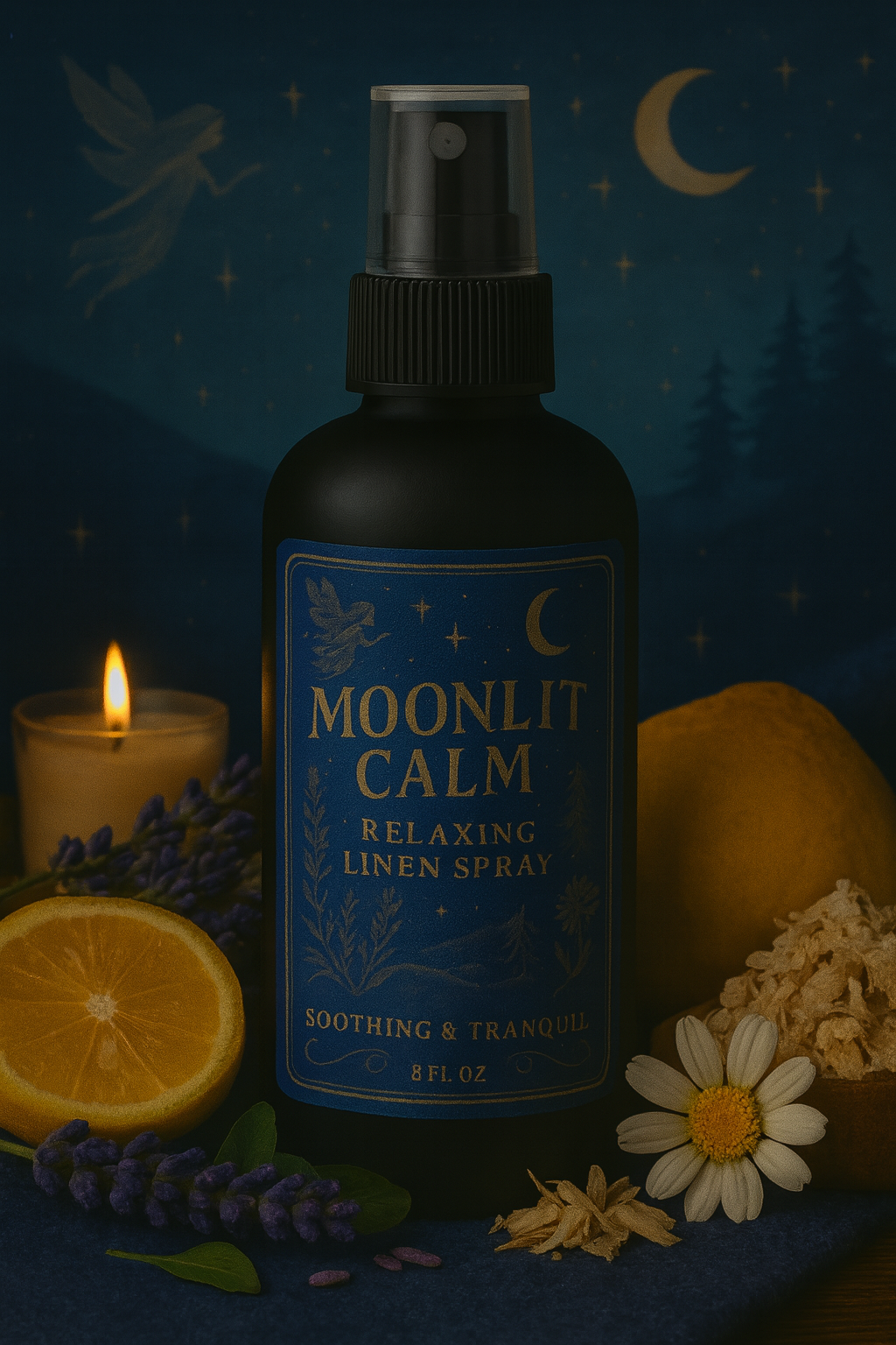 Moonlit Calm – Relaxing Linen Spray